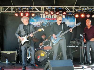 The Official Receivers soul band playing live at Pebworth Fringe Festival